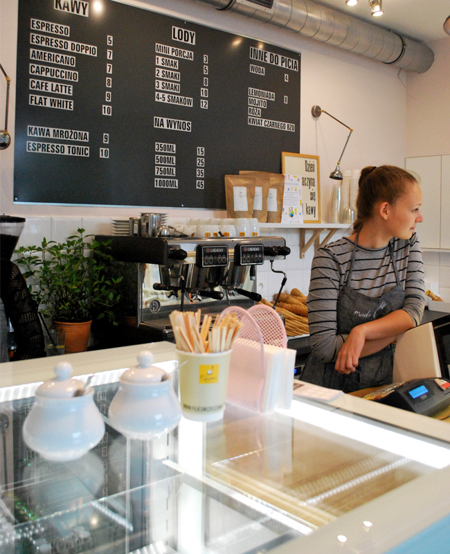 Kawa Mińsk Mazowiecki w Lodziarni Lody Prawdziwe MadeByKate